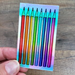 Color Pencil Holo Sticker
