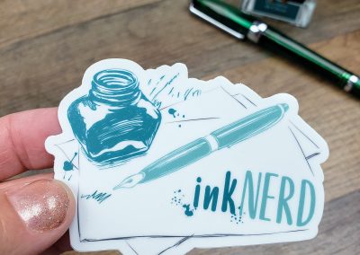 Ink Nerd Teal Sticker