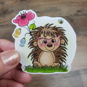 Hedgehog Nerd Sticker