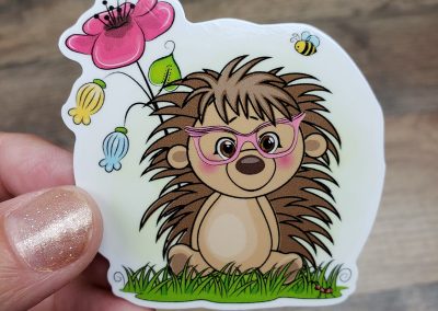 Hedgehog Nerd Sticker