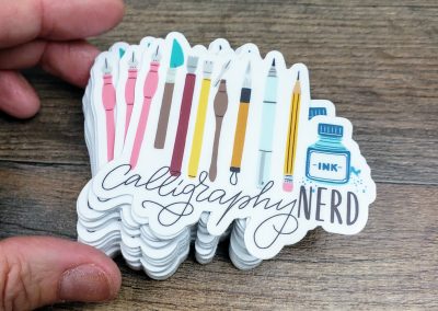 calligraphy nerd sticker