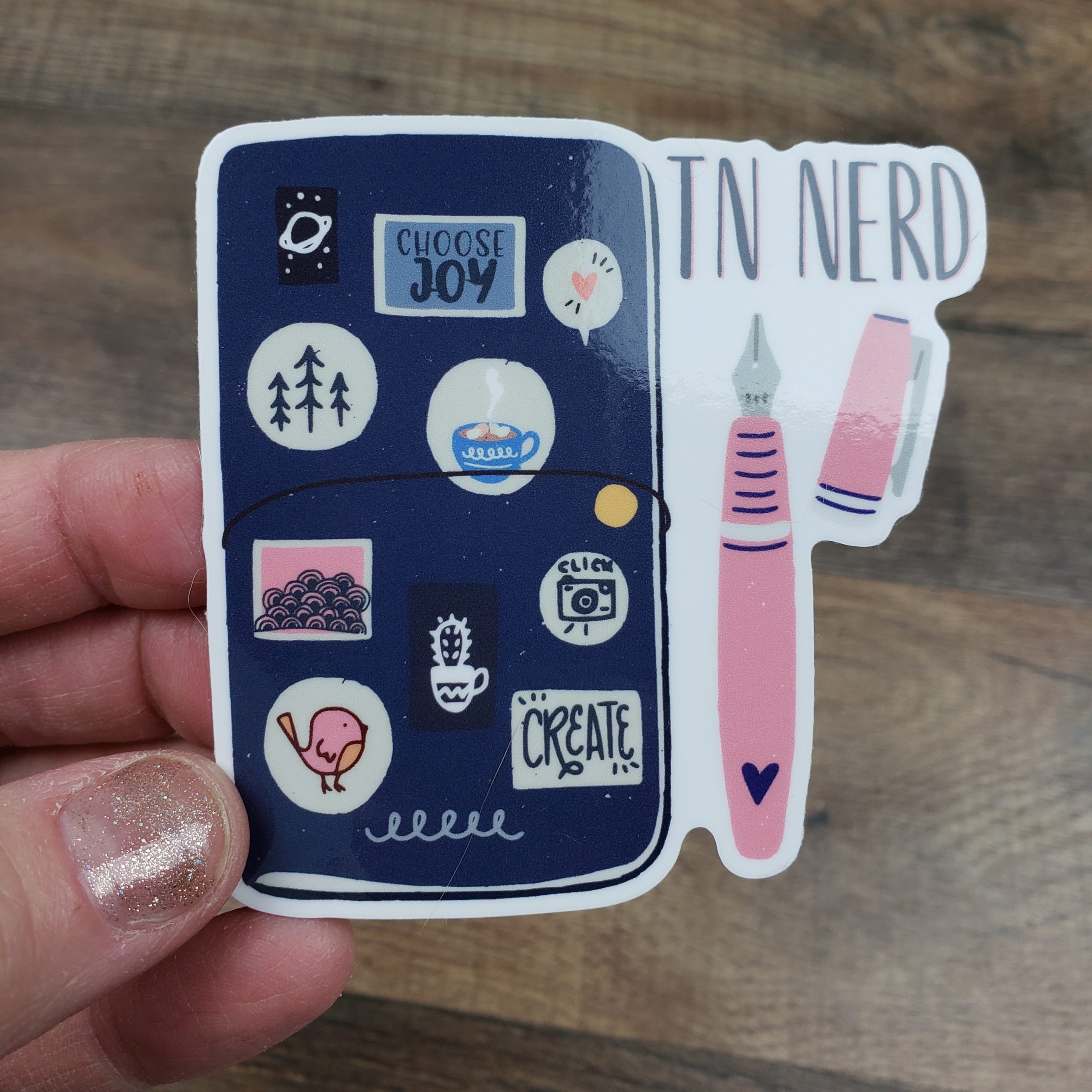 Travelers Notebook Nerd Sticker